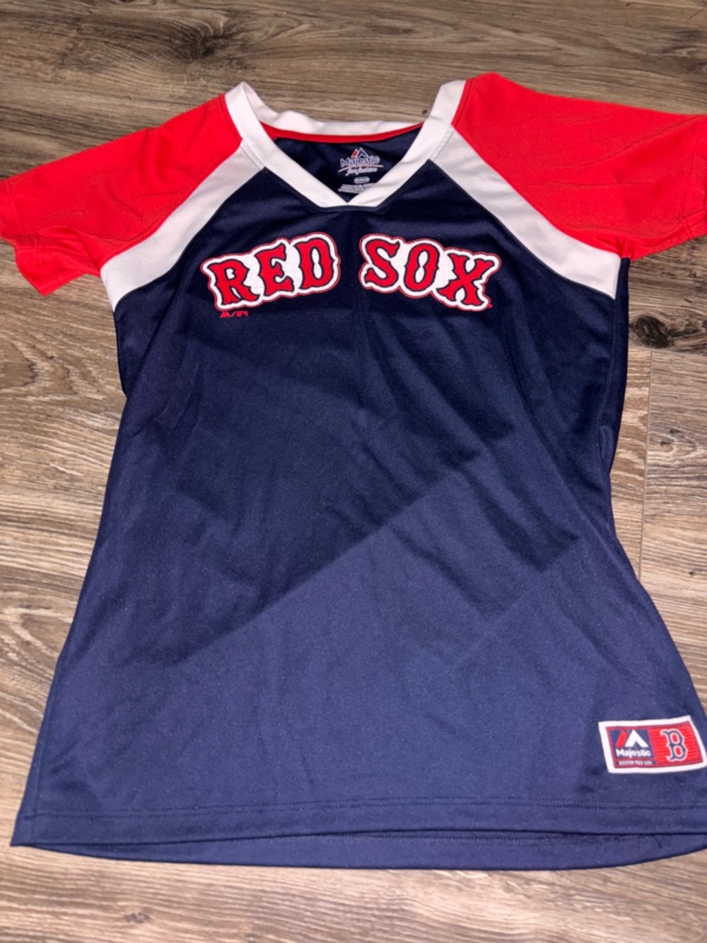 Majestic Kids Red & Navy Boston Red Sox Tee